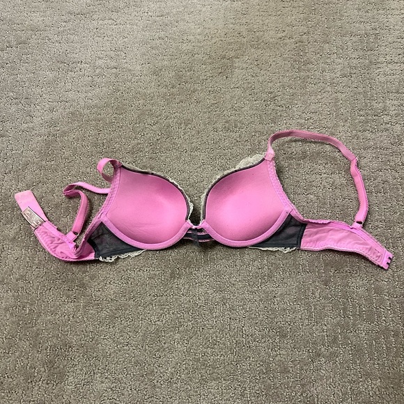 Victorias Secret Dream Angels Push Up Bra Lace Pink Blue 32B. - Picture 3 of 4